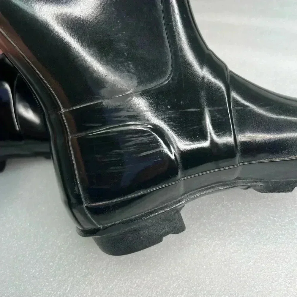Hunter Original Glossy‎ Black Tall Rain Boots Womens Sz 6
